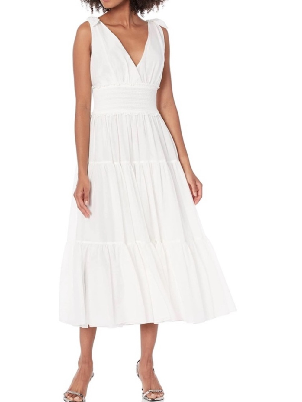 Cinq a Sept Tamar Tie Strap Tiered Smock Dress - Picture 6 of 7